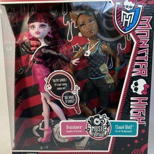 MONSTER HIGH DOLLS 2-PACK MUSIC FESTIVAL DRACULAURA AND CLAWD WOLD 2013 EDITION